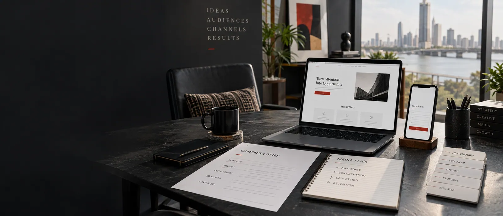 Media campaign planning and digital advertising workspace