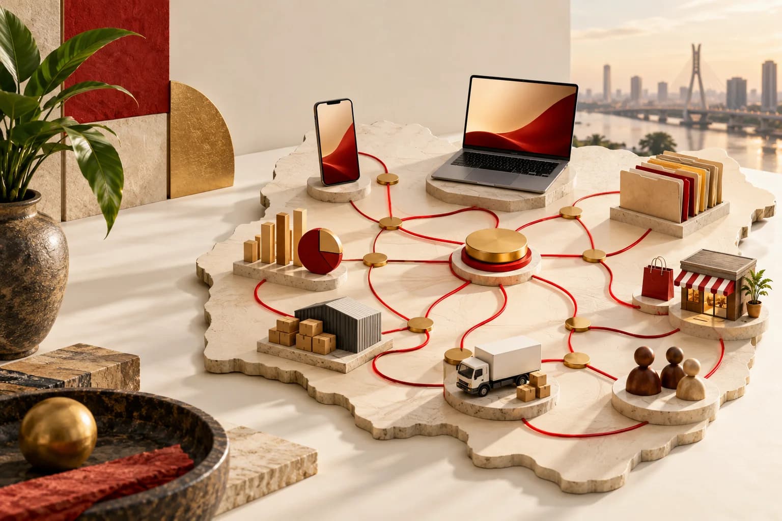 A connected model of customer, commerce, records and digital tools across Nigeria